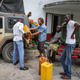 Buying gas from Containers in Brazzaville, the capital of Rep. Congo due to a country-wide shortage